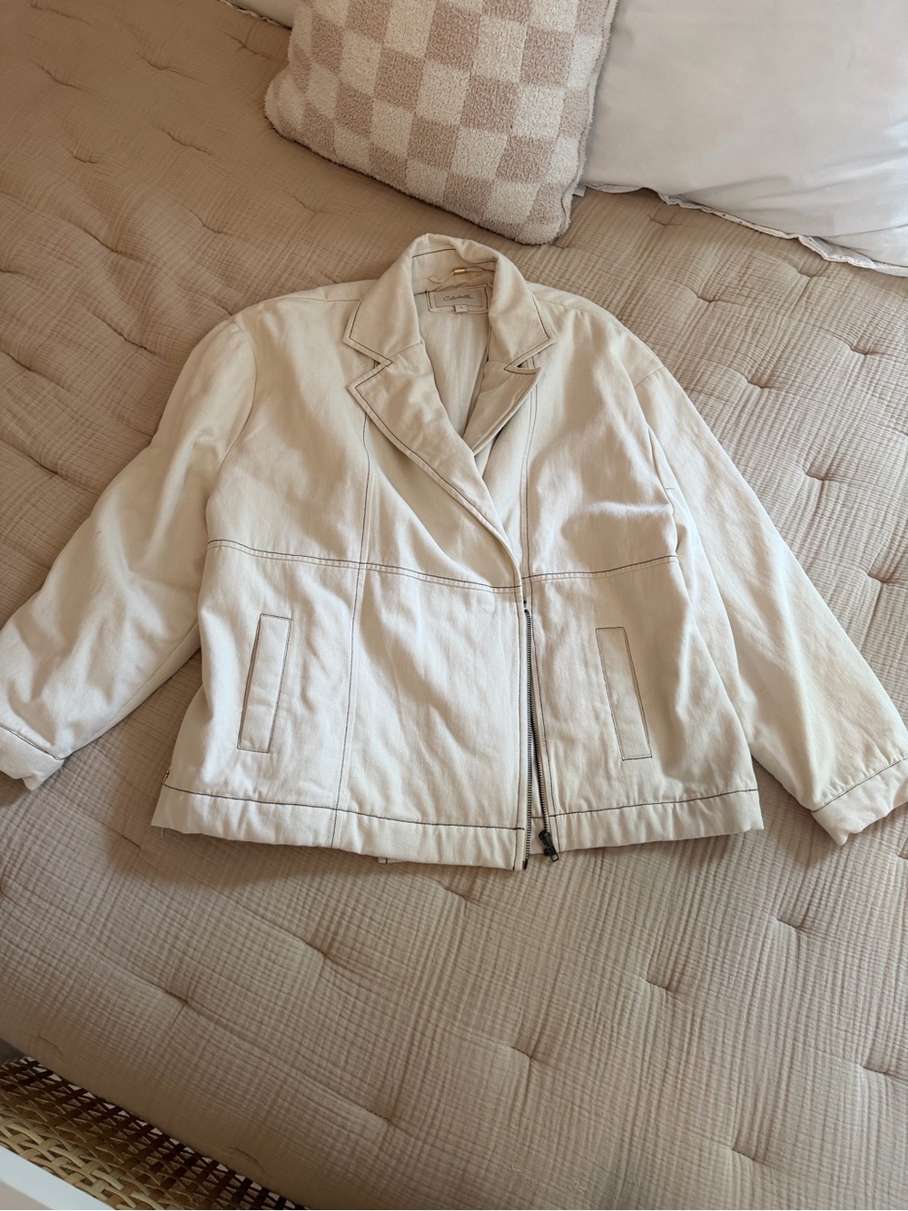 Cleobella cream barn jacket 100% cotton